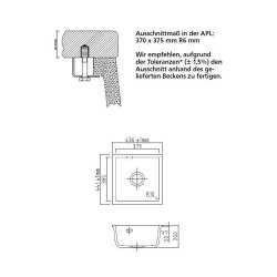 Systemceram Unterbauspüle KeraDomo MERA 40 U/g Handbedienung Magnolie (mit geschliffener Oberseite)