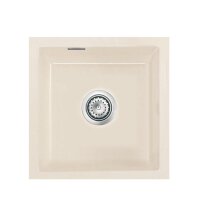 Systemceram Unterbauspüle KeraDomo MERA 40 U/g Handbedienung Magnolie (mit geschliffener Oberseite)