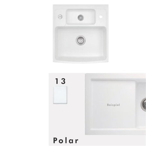 Systemceram Spülmodul KeraDomo CENTRA 60 (für 60 cm Arbeitsplattentiefe) Polar