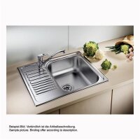 BLANCO Einbauspüle TIPO 45 S Mini Edelstahl Naturfinish, ohne Ablauffernbedienung