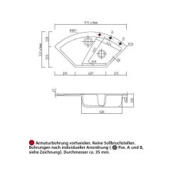Systemceram Einbauspüle KeraDomo MERA ECK F flächenbündig einbaubar Handbedienung Fango
