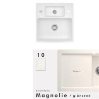 Systemceram Spülmodul KeraDomo CENTRA 60 indv. 60 bis 75 cm Arbeitsplattentiefe Magnolie