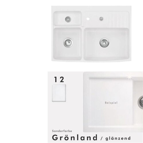 Systemceram Spülmodul KeraDomo CENTRA 90 (für 60 cm Arbeitsplattentiefe) Grönland