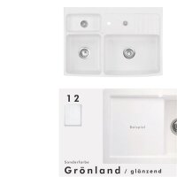 Systemceram Spülmodul KeraDomo CENTRA 90 (für 60 cm Arbeitsplattentiefe) Grönland
