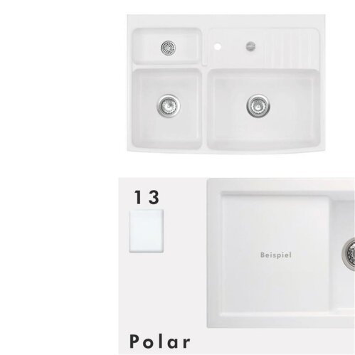 Systemceram Spülmodul KeraDomo CENTRA 90 (für 60 cm Arbeitsplattentiefe) Polar