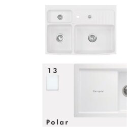 Systemceram Spülmodul KeraDomo CENTRA 90 (für 60 cm Arbeitsplattentiefe) Polar
