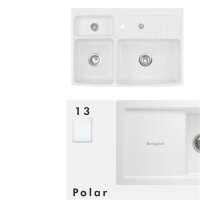Systemceram Spülmodul KeraDomo CENTRA 90 (für 60 cm Arbeitsplattentiefe) Polar