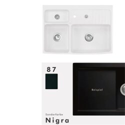 Systemceram Spülmodul KeraDomo CENTRA 90 (für 60 cm Arbeitsplattentiefe) Nigra