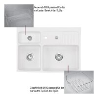 Systemceram Spülmodul KeraDomo CENTRA 90 (für 60 cm Arbeitsplattentiefe) Nigra