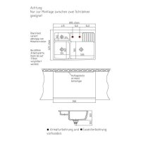 Systemceram Spülmodul KeraDomo CENTRA 90 (für 60 cm Arbeitsplattentiefe) Nigra