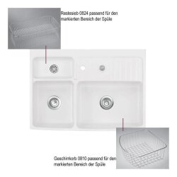 Systemceram Spülmodul KeraDomo CENTRA 90 (für 60 bis 75 cm Arbeitsplattentiefe)