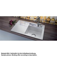 Systemceram Einbauspüle KeraDomo BELA 78 Becken links Excenterbedienung Titan
