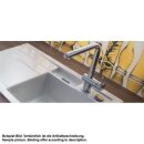 Systemceram Küchenarmatur LIVE Vor-Fenster-Armatur mit herausziehbarem Auslauf | Edelstahlfinish