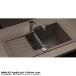 Schock Einbauspüle Cristalite Typos D-150 S A Nero GNE Handbedienung