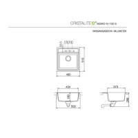 Schock Unterbauspüle Cristalite Nemo N-100 S U Croma GCR Handbedienung
