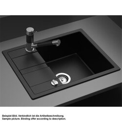 Schock Einbauspüle Cristalite Manhattan D-100 A Onyx GON Handbedienung