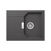 Schock Unterbauspüle Cristalite Manhattan D-100 XS U Onyx GON Exzenterbedienung