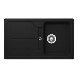 Schock Einbauspüle Cristalite Formhaus D-100 A Onyx GON Exzenterbedienung