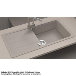 Schock Einbauspüle Cristalite Formhaus D-100 L A Onyx GON Exzenterbedienung