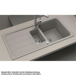Schock Einbauspüle Cristalite Formhaus D-150 L A Onyx GON Exzenterbedienung