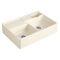 Villeroy & Boch Spülmodul Spülstein Doppelbecken Handbedienung Classicline KR Crema (glänzend)