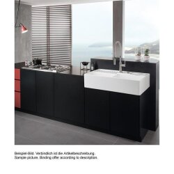 Villeroy & Boch Spülmodul Spülstein Doppelbecken Handbedienung Premiumline KG Snow White (glänzend)