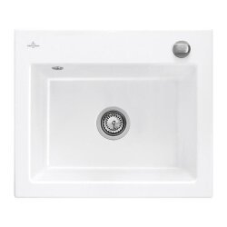 Villeroy & Boch Einbauspüle Subway 60 S mit Excenterbetätigung Classicline R1 Weiß alpin (glänzend)