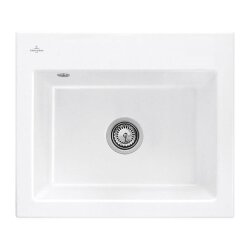 Villeroy & Boch Einbauspüle Subway 60 S mit Handbetätigung Classicline R1 Weiß alpin (glänzend)