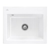 Villeroy & Boch Einbauspüle Subway 60 S mit Handbetätigung Classicline R1 Weiß alpin (glänzend)
