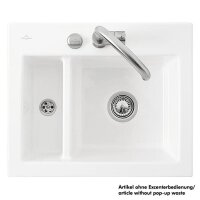 Villeroy & Boch Einbauspüle Subway 60 XM mit Handbetätigung Classicline R1 Weiß alpin (glänzend)