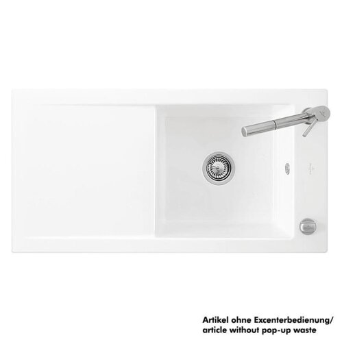 Villeroy & Boch Einbauspüle Timeline 60 mit Handbetätigung Premiumline KG Snow White