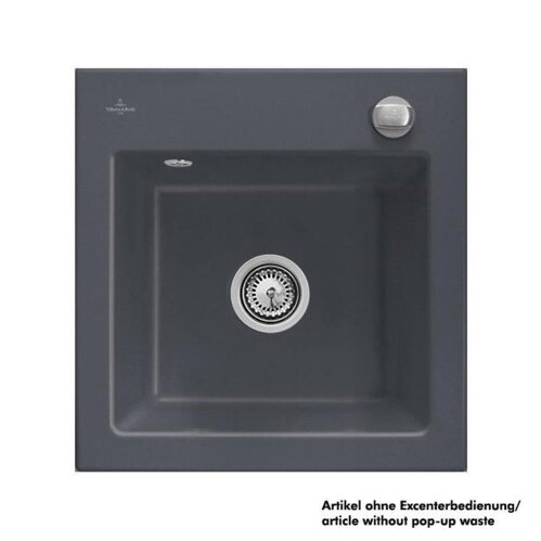 Villeroy & Boch Einbauspüle Subway 50 S mit Handbetätigung Classicline i4 Graphit
