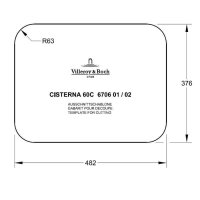 Villeroy & Boch Unterbauspüle Cisterna 60C mit Handbetätigung Premiumline J0 Chromit