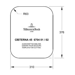 Villeroy & Boch Unterbauspüle Cisterna 45 mit Handbetätigung Classicline R1 Weiß alpin (glänzend)
