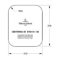Villeroy & Boch Unterbauspüle Cisterna 45 mit Handbetätigung Classicline R1 Weiß alpin (glänzend)