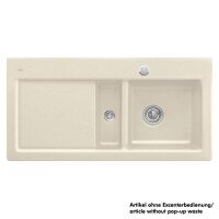 Villeroy & Boch Einbauspüle flächenbündig Subway 60 Flat Becken rechts mit Handbetätigung Classicline FU Ivory