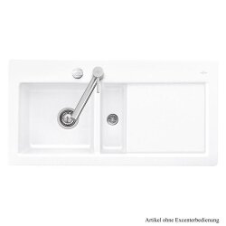 Villeroy & Boch Einbauspüle flächenbündig Subway 60 Flat Becken links mit Handbetätigung Classicline R1 Weiß alpin (glänzend)