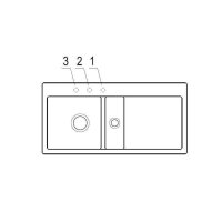 Villeroy & Boch Einbauspüle flächenbündig Subway 60 Flat Becken links mit Handbetätigung Classicline R1 Weiß alpin (glänzend)
