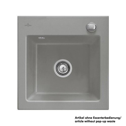 Villeroy & Boch Einbauspüle Subway 50 S Flat flächenbündig mit Handbetätigung Classicline KD Fossil