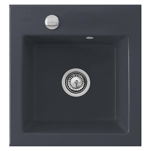Villeroy & Boch Einbauspüle flächenbündig Subway 45 XS Flat mit Excenterbetätigung Classicline i4 Graphit