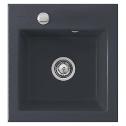 Villeroy & Boch Einbauspüle flächenbündig Subway 45 XS Flat mit Excenterbetätigung Classicline i4 Graphit
