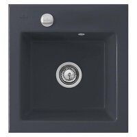 Villeroy & Boch Einbauspüle flächenbündig Subway 45 XS Flat mit Excenterbetätigung Classicline i4 Graphit