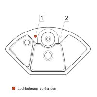 Villeroy & Boch Einbauspüle Solo Eck mit Handbetätigung Classicline KR Crema