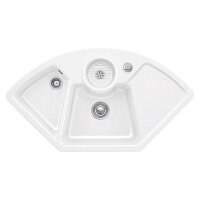 Villeroy & Boch Einbauspüle Solo Eck mit Excenterbetätigung Classicline R1 Weiß alpin (glänzend)