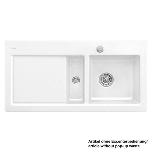 Villeroy & Boch Einbauspüle Subway 60 Becken rechts Handbedienung Classicline R1 Weiß alpin (glänzend)