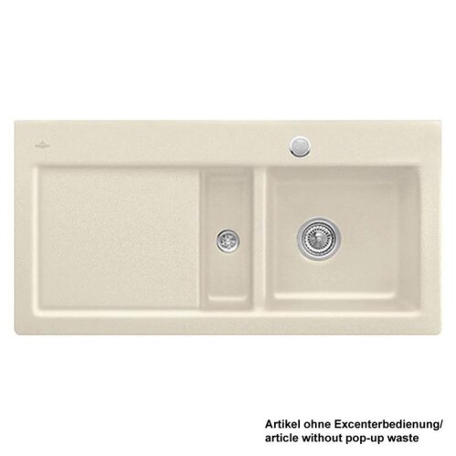 Villeroy & Boch Einbauspüle Subway 60 Becken rechts Handbedienung Classicline FU Ivory