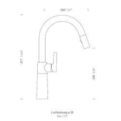 Schock Küchenarmatur SC-520 Chrom/Cristadur ausziehbarer Auslauf Stone STO