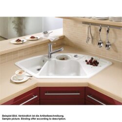 Villeroy & Boch Einbauspüle Solo Eck mit Excenterbetätigung Classicline SM Steam