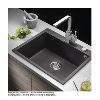 Pyramis Einbauspüle ISTROS (61x50) 1B Pyragranite, Iron Grey