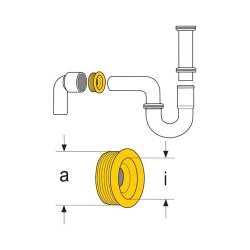 Naber HT-Gumminippel für Abflussrohr, 2", DN...